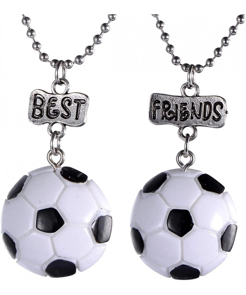 Best Friend Necklaces Set Teen Girls BFF Soccer Pendant Friendship Jewelry Gifts for 2 $18.20 Kids' Dress-Up Accessories