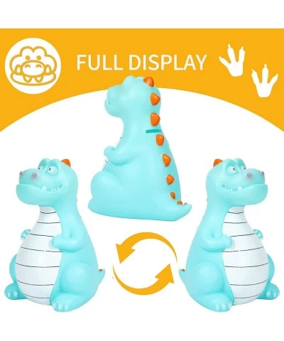 Dinosaur Money Bank(Blue) Shatterproof Big Belly Carnosaurs Piggy Bank First Coin Bank Best Christmas Birthday for Kids Boys ...