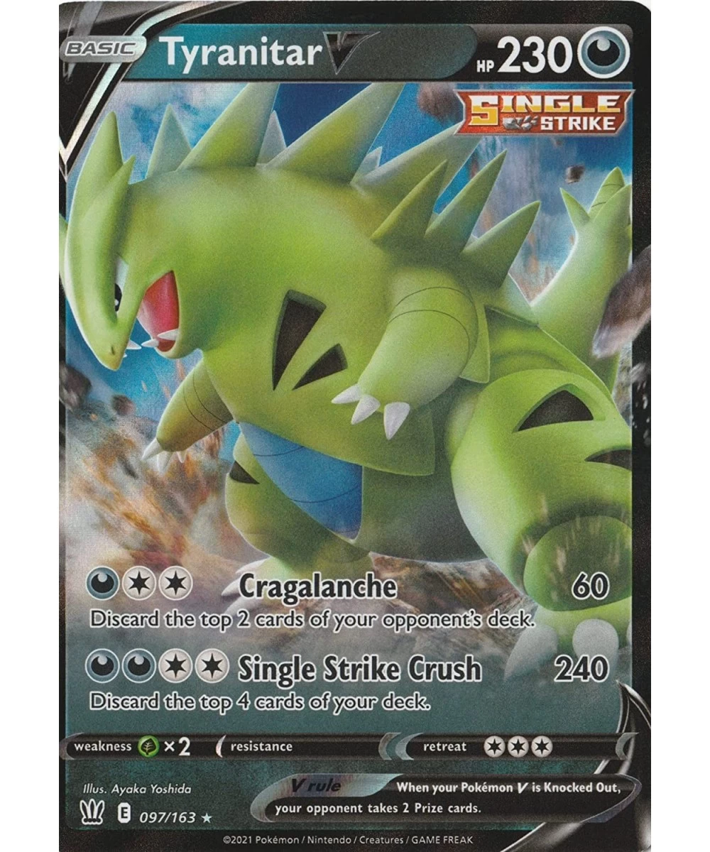 Tyranitar V - 097/163 - Ultra Rare $12.71 Card Games