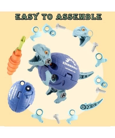 Take Apart Dinosaur Eggs Toys DIY STEM Dinosaur Building Toys for Kids 3-7 Transformer Dinosaur Toys with Tyrannosaurus Trice...