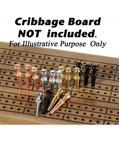 Cribbage Pegs Friends and Family Pack - Premium Metal Cribbage Pegs Set of 72 in Four Colors 1? Tall Fit 1/8 Holes Red Velvet...