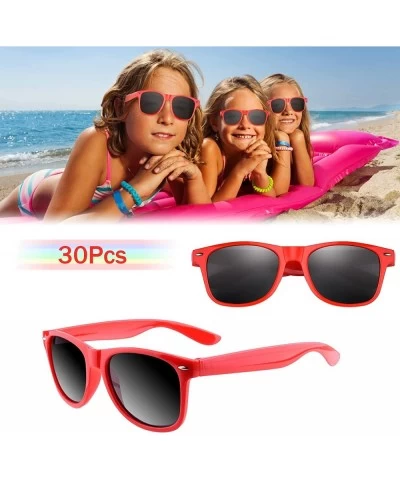 30 Pieces Party Sunglasses Bulk for Birthday Party Supplies Treat Bag Fillers for Beach Pool Party Toys Red $44.90 Kids' Part...