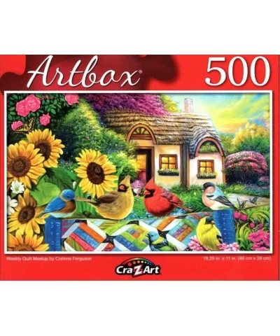 Weekly Quilt Meetup by Corinne Ferguson - 500 Pieces Jigsaw Puzzle $16.23 Jigsaw Puzzles