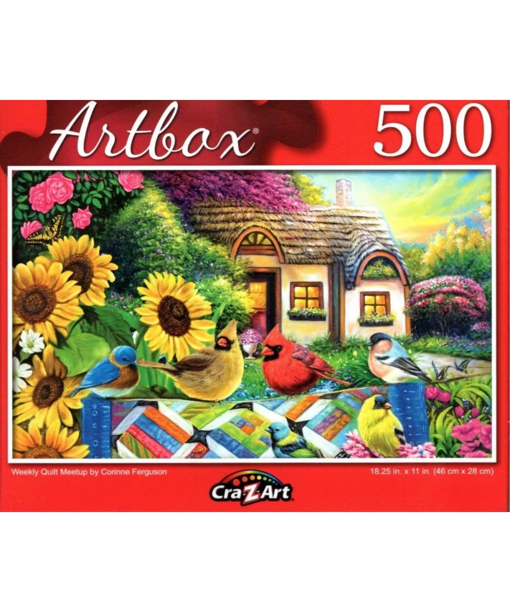 Weekly Quilt Meetup by Corinne Ferguson - 500 Pieces Jigsaw Puzzle $16.23 Jigsaw Puzzles