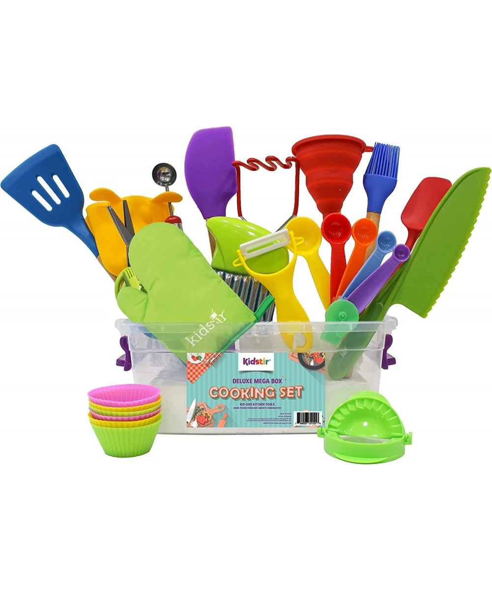 Mega Cooking Set - Real Kitchen Tools Baking Set for Kids with Storage Bin [Actual Kitchen Utensils May Vary] Best Gift for K...