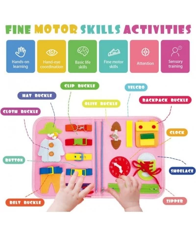 Busy Board Montessori Toys Toddlers Busy Board Montessori Busy Board Toys for Girls Birthday Gift 25 Activities Pink $33.56 E...