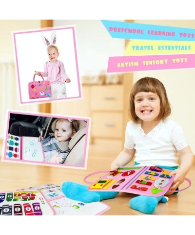 Busy Board Montessori Toys Toddlers Busy Board Montessori Busy Board Toys for Girls Birthday Gift 25 Activities Pink $33.56 E...