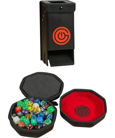 Protective Dice Case (Black) & Nesting Dice Tray with Folding Dice Tower for Boardgames and RPG's! $65.54 Game Accessories