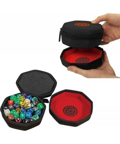 Protective Dice Case (Black) & Nesting Dice Tray with Folding Dice Tower for Boardgames and RPG's! $65.54 Game Accessories