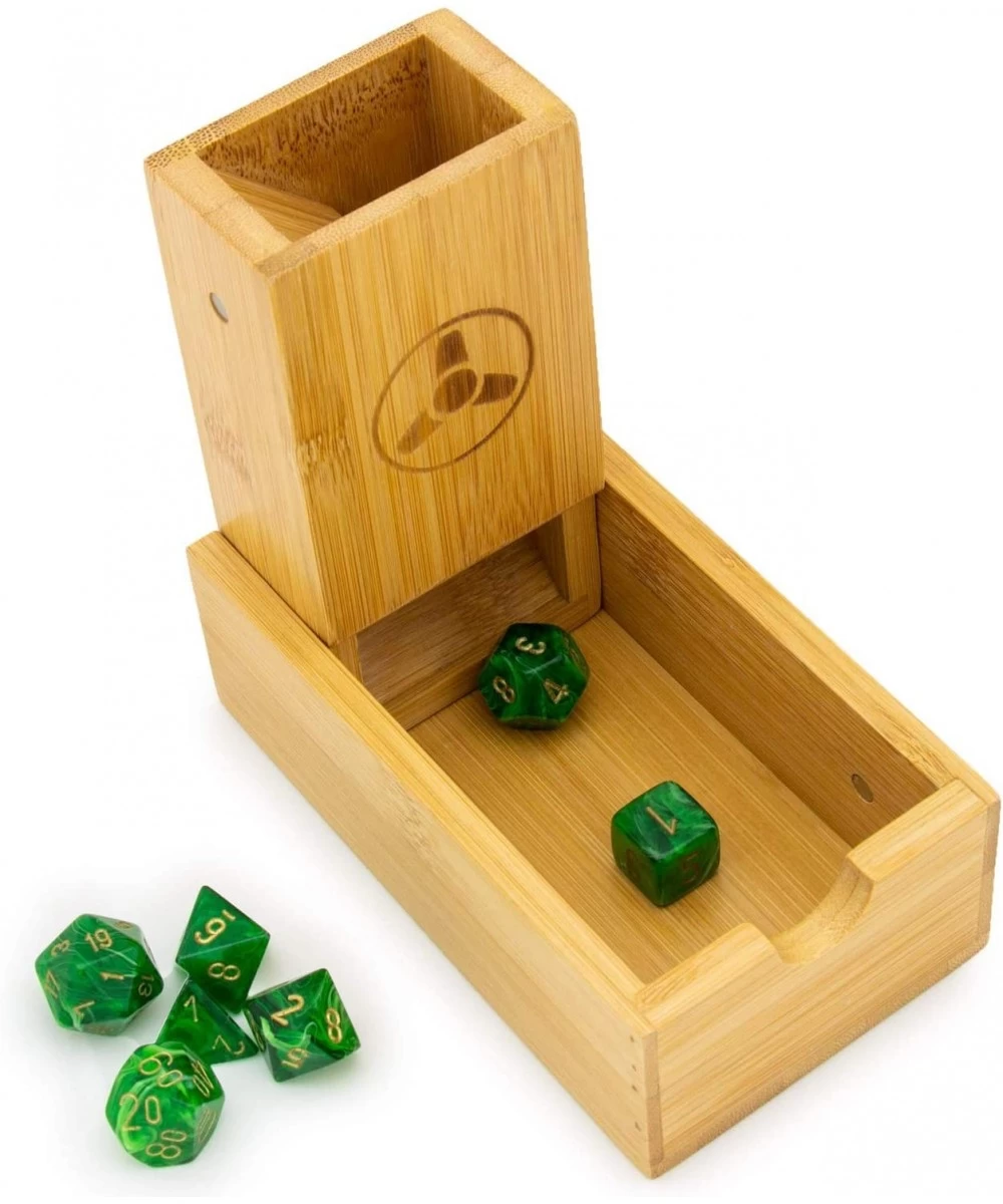 Bamboo Dice Tower - Premium Dice Rolling Tower and Tray for RPGs and Board Games $34.79 Game Accessories