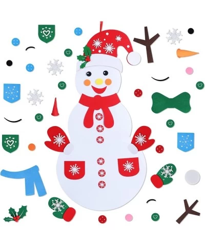 DIY Felt Snowman Games Set with 3 Style Modes 58Pcs Crafts kit Wall Hanging Xmas Gifts for Christmas Decorations (Snowman) $2...