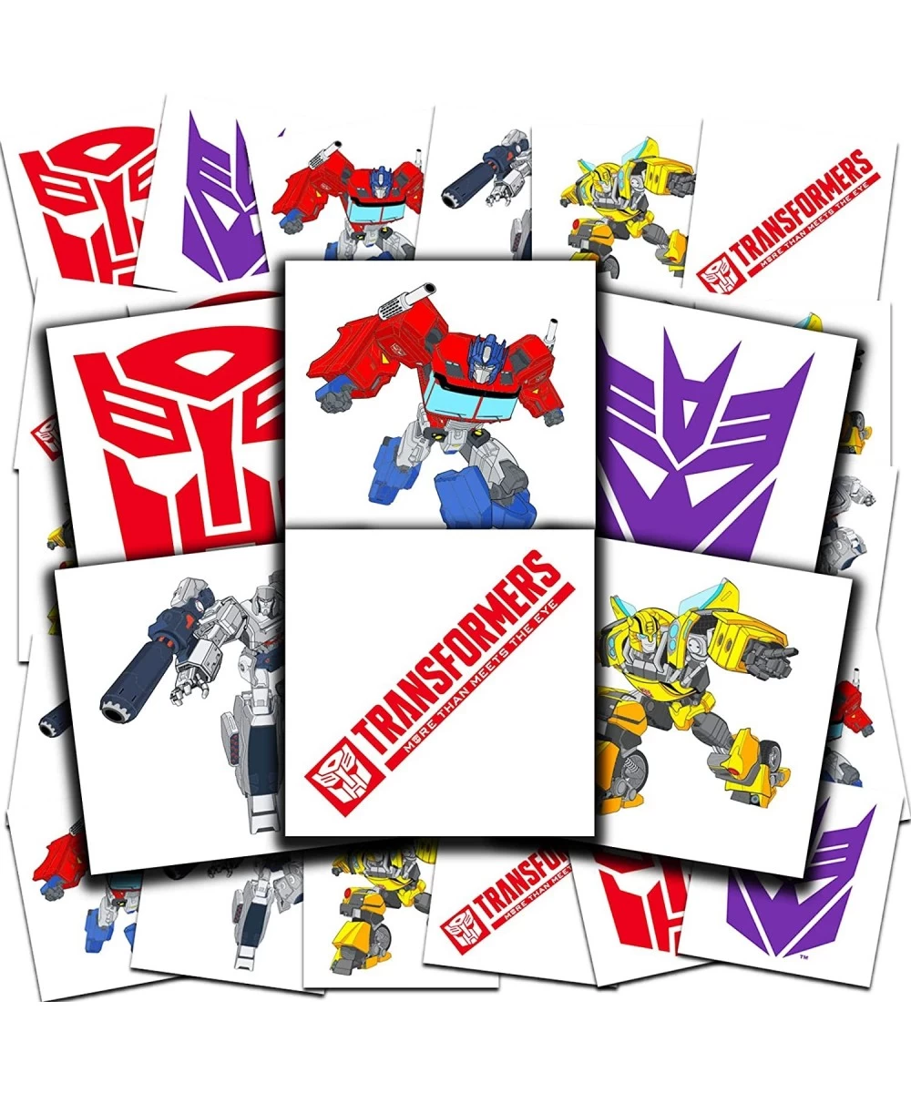 Transformers Tattoos Party Favors Bundle ~ 70+ Pre-Cut Individual 2" x 2" Transformers Temporary Tattoos for Kids Boys Girls ...