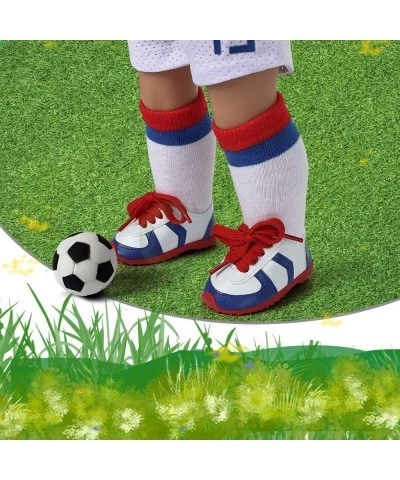 Soccer-Outfits and Accesories for 18-Inch Dolls Team USA 6 Pc Soccer-Uniform Include Shirt Shorts Socks Shoes Headband and Fo...