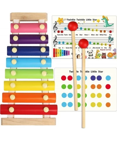 Xylophone for Kids Wood Xylophone with 2 Mallets Educational& Preschool Learning Baby Percussion Wooden Musical Instruments T...