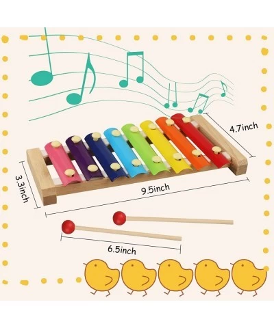 Xylophone for Kids Wood Xylophone with 2 Mallets Educational& Preschool Learning Baby Percussion Wooden Musical Instruments T...