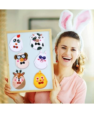 24 Sheet Easter Make Your Own Stickers Decorative for Kids Animal Festival Sticker Mix and Match Bunny Chicken Cow Sheep Stic...