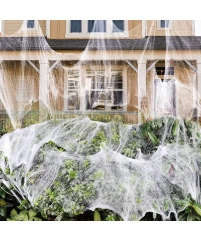 1400 sqft Halloween Spider Webs Decorations with 150 Extra Fake Spiders Super Stretchy Cobwebs for Halloween Decor Indoor and...