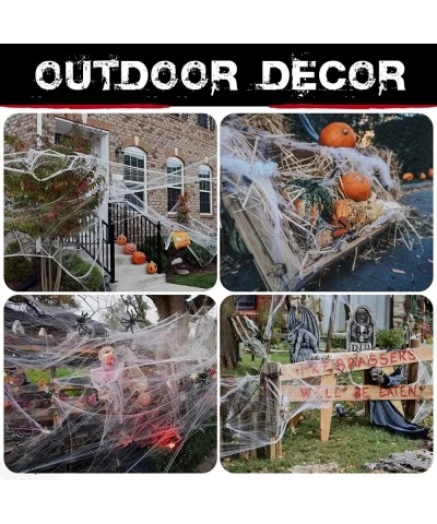 1400 sqft Halloween Spider Webs Decorations with 150 Extra Fake Spiders Super Stretchy Cobwebs for Halloween Decor Indoor and...