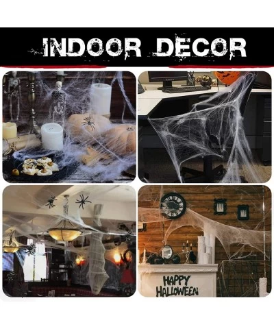 1400 sqft Halloween Spider Webs Decorations with 150 Extra Fake Spiders Super Stretchy Cobwebs for Halloween Decor Indoor and...