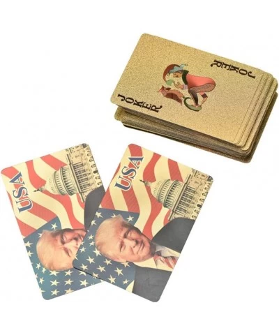 Donald Trump Playing Cards - Gold Playing Cards Deck of Waterproof Poker Cards for Game for Table Games Good Trump Gift for M...