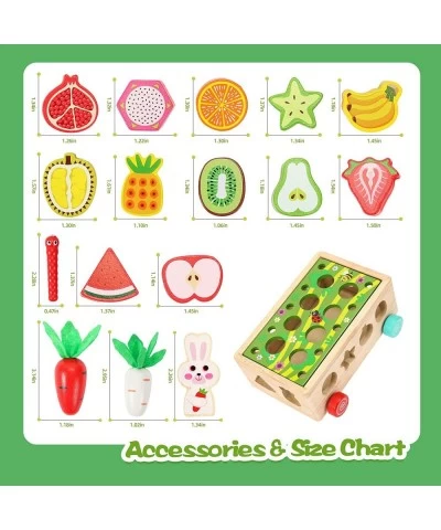 Montessori Toys for Toddlers Wooden Carrot Pulling Baby Toy 12-18 Months Learning & Educational Shape Sorter Games for Fine M...