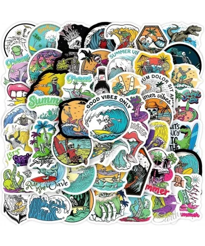 Surfing Stickers for Water Bottles Laptop Skateboard 50pcs Summer Beach Stickers for Kids Teens $12.46 Kids' Stickers