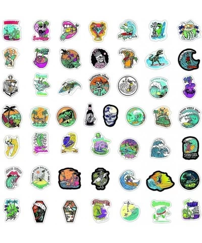 Surfing Stickers for Water Bottles Laptop Skateboard 50pcs Summer Beach Stickers for Kids Teens $12.46 Kids' Stickers