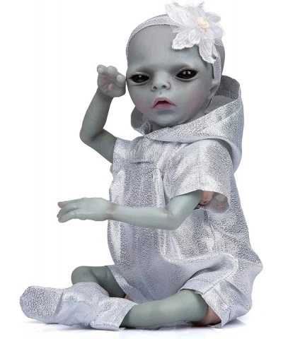 Mini Reborn Baby Dolls Realistic Alien Doll 14 Inch Preemie Size Silicone Newborn Doll Intelligent Beings Lifelike Reborn Ali...