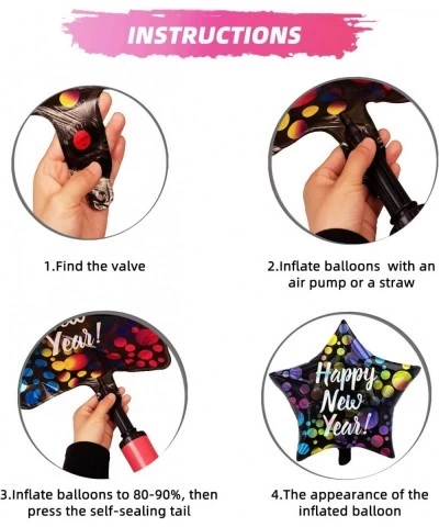 New Years Eve Party Supplies 2023 Balloons with 32 Inch Rainbow Gradient Foil Number Balloons for Happy New Years Decorations...