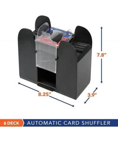 Premium Automatic Casino Card Shuffler - Battery Operated Holds 6 Standard Decks $36.65 Casino Equipment