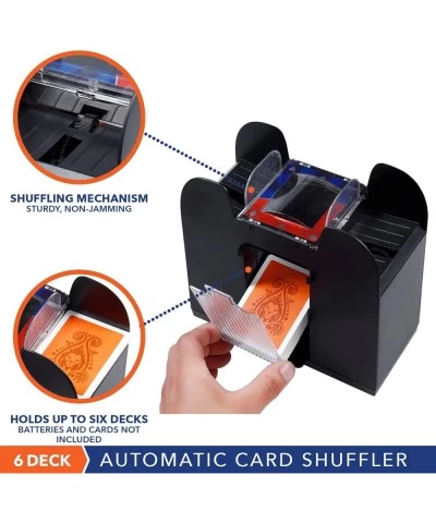 Premium Automatic Casino Card Shuffler - Battery Operated Holds 6 Standard Decks $36.65 Casino Equipment