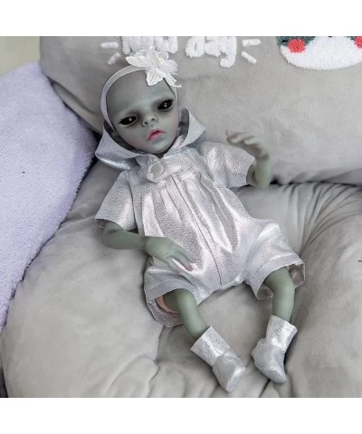 Mini Reborn Baby Dolls Realistic Alien Doll 14 Inch Preemie Size Silicone Newborn Doll Intelligent Beings Lifelike Reborn Ali...