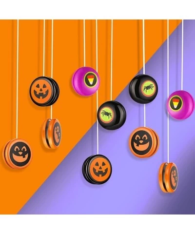 15 Pieces Halloween Responsive Balls Smile Face Beginner String Trick Ball Spider Pumpkin Responsive Balls Metal Halloween Cl...