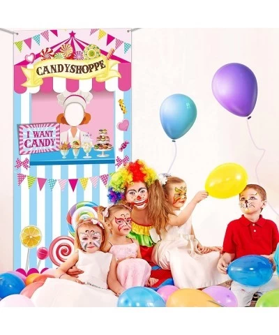 Candy Shop Party Decoration Sweet Shoppe Hanging Banner Background Carnival Photo Door Decor Backdrop Props 70.87 x 35.43 Inc...