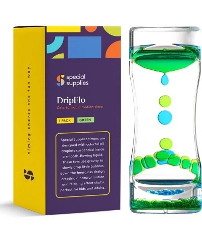 Liquid Motion Bubbler Toy (1-Pack) Colorful Hourglass Timer with Droplet Movement Bedroom Kitchen Bathroom Sensory Play Cool ...