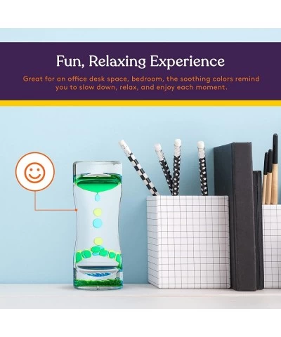 Liquid Motion Bubbler Toy (1-Pack) Colorful Hourglass Timer with Droplet Movement Bedroom Kitchen Bathroom Sensory Play Cool ...