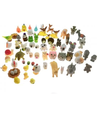 Miniature Animals 65pcs Mini Resin Decoration Set for Childrens Birthday Party Kids Presents Doll House Pretend Play Toys DIY...