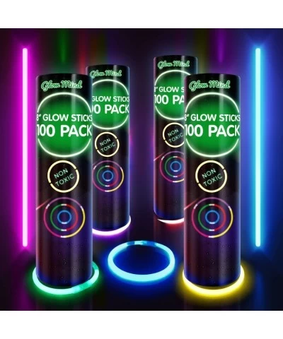 400 Ultra Bright Glow Sticks Bracelets and Necklaces - Halloween Glow in The Dark Party Supplies Decorations - Bulk 8" Glowst...