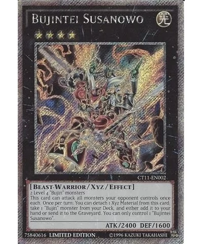 Bujintei Susanowo (CT11-EN002) - Collector Tin Promos - Limited Edition - Platinum Secret Rare $10.62 Card Games