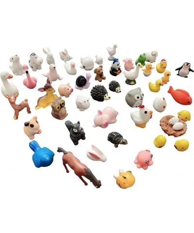 Miniature Animals 65pcs Mini Resin Decoration Set for Childrens Birthday Party Kids Presents Doll House Pretend Play Toys DIY...