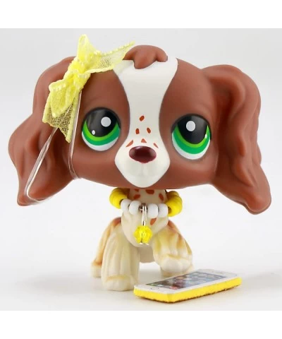 LPS Cocker Spaniel Brown 156 Green Eyes Spot Dog Action Figure Rare Old LPS Puppy Animal Toy with LPS Accessories Kids Girls ...