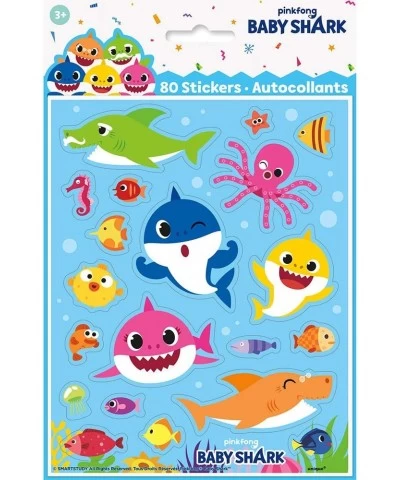 Baby Shark Sticker Sheets - 4 Pcs $12.12 Kids' Drawing & Writing Boards