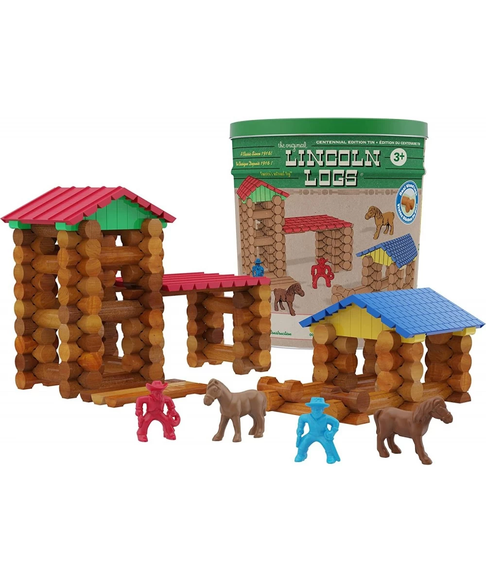 Centennial Edition Tin Amazon Exclusive-150+ Pieces-Real Wood-Ages 3+-Best Retro Building Gift Set for Boys/Girls-Creative Co...