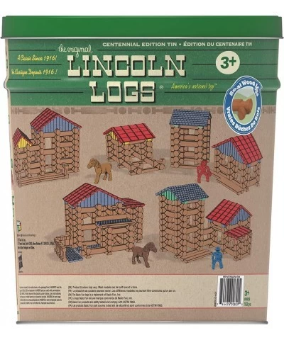 Centennial Edition Tin Amazon Exclusive-150+ Pieces-Real Wood-Ages 3+-Best Retro Building Gift Set for Boys/Girls-Creative Co...