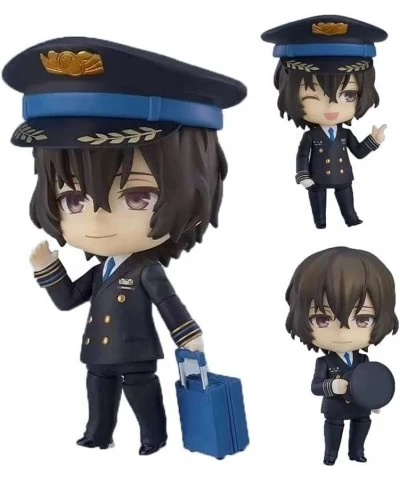 Nakahara Chuuya and Osamu Dazai Q Version Action Figures Toy with Accessories Movable Anime Figures Statue Toy Cartoon Charac...