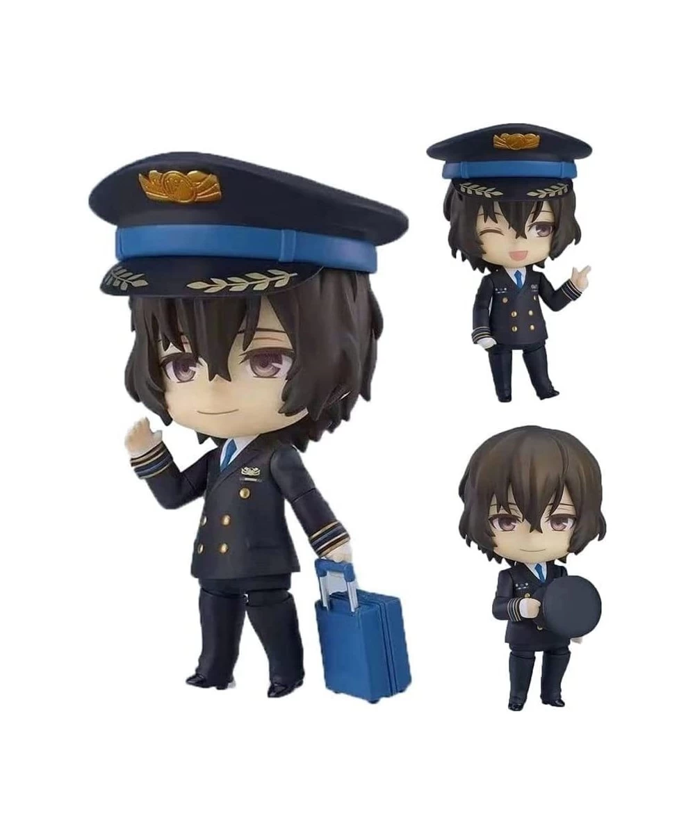 Nakahara Chuuya and Osamu Dazai Q Version Action Figures Toy with Accessories Movable Anime Figures Statue Toy Cartoon Charac...