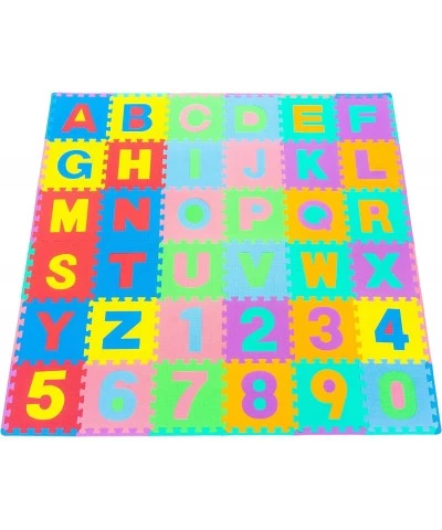 Kids Puzzle Alphabet Numbers 36 Tiles and Edges Play Mat 12" by 12" Abc & 123 $60.74 Puzzle Play Mats