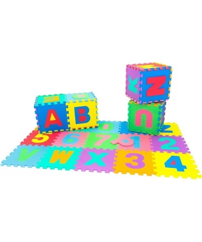 Kids Puzzle Alphabet Numbers 36 Tiles and Edges Play Mat 12" by 12" Abc & 123 $60.74 Puzzle Play Mats