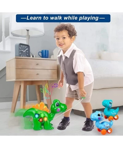 Push & Pull Toys for Toddlers 1-3 | Baby Toys 12-18 Months Can Sit & Stand &Roll Pull Toy Dinosaurs with Lights & Sounds for ...