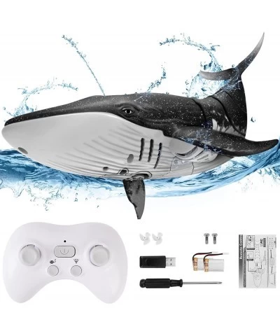 Remote Control Whale Shark 2.4G High Simulation RC Whale Toys for Swimming Pool Bathroom Great Gift RC Boat Pool Water Toys f...